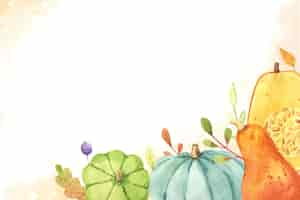 Free vector watercolor background for thanksgiving day celebration