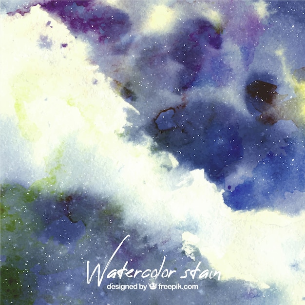 Free vector watercolor background with abstract stains