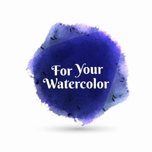 Free vector watercolor background with a blue stain