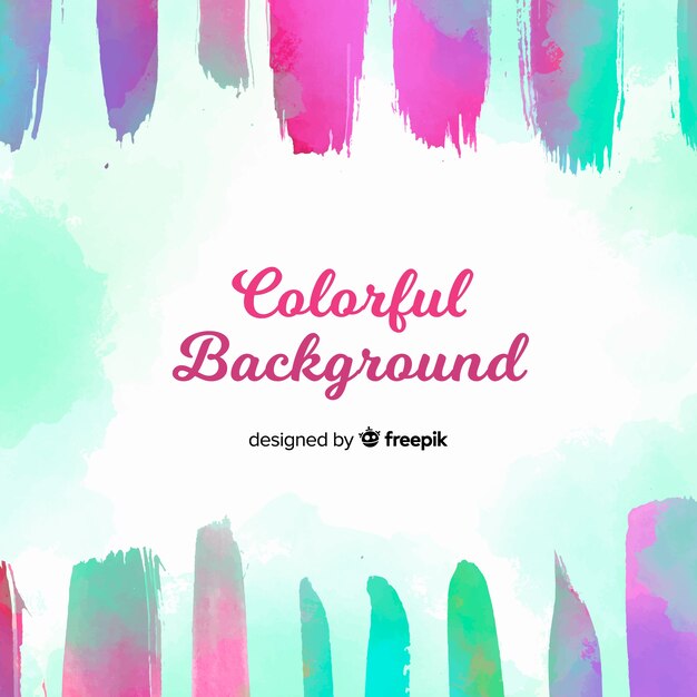 Watercolor background with colorful style