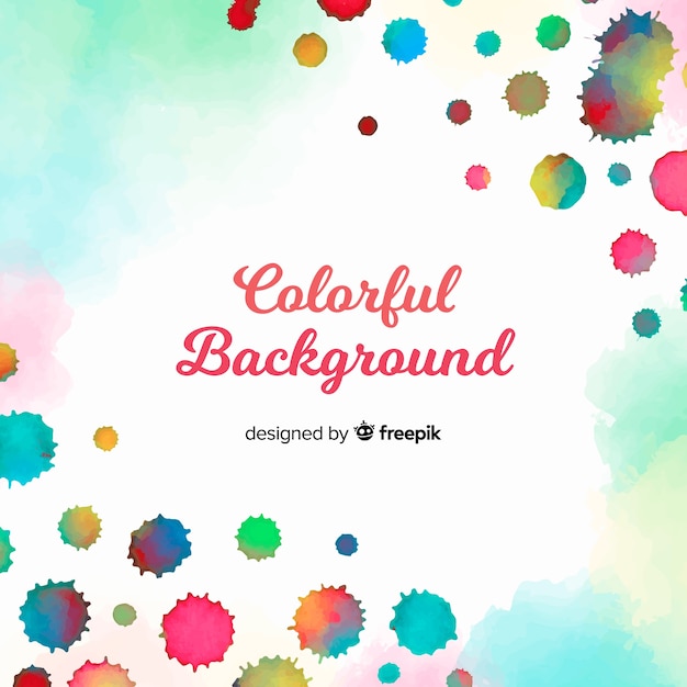 Watercolor background with colorful style