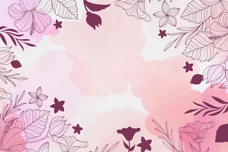Free Vector watercolor background with drawing elements