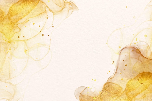 Free Vector watercolor background with luxurious golden accents