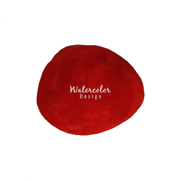 Free vector watercolor background with red stain