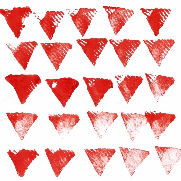 Free vector watercolor background with red triangles