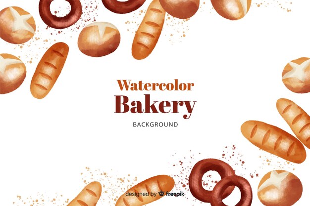 Watercolor bakery background