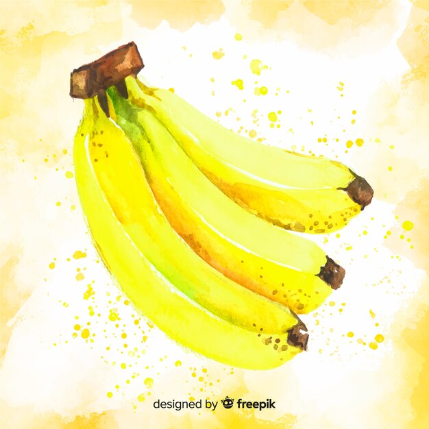 Watercolor banana background