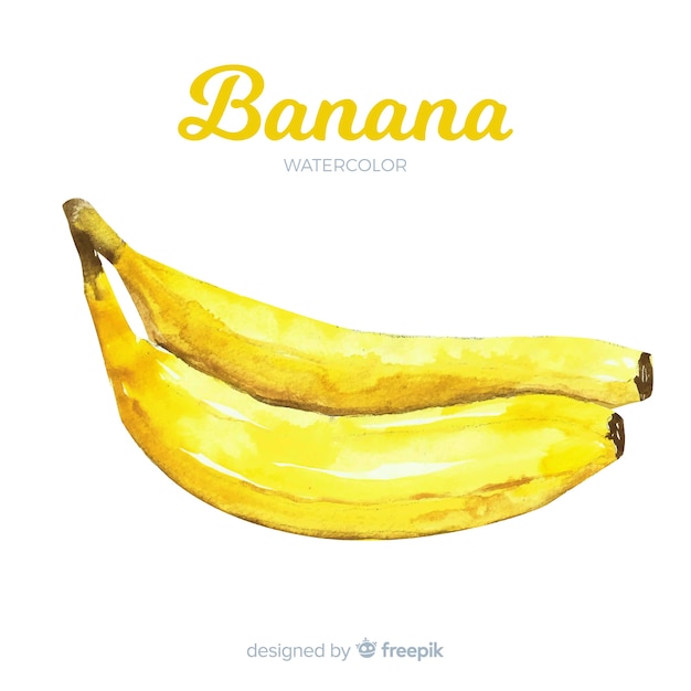 Watercolor banana