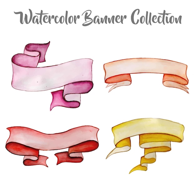 watercolor banner collection
