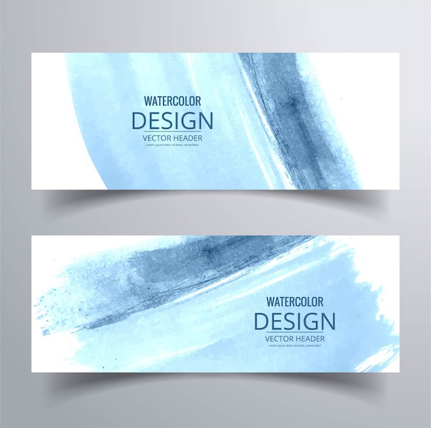 Free vector watercolor banners