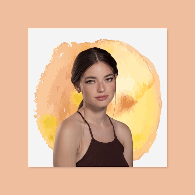Free vector watercolor beauty tiktok profile picture