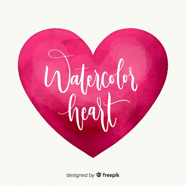 Free vector watercolor big heart background