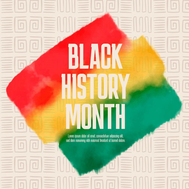 Watercolor black history month illustration