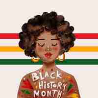 Free vector watercolor black history month illustration