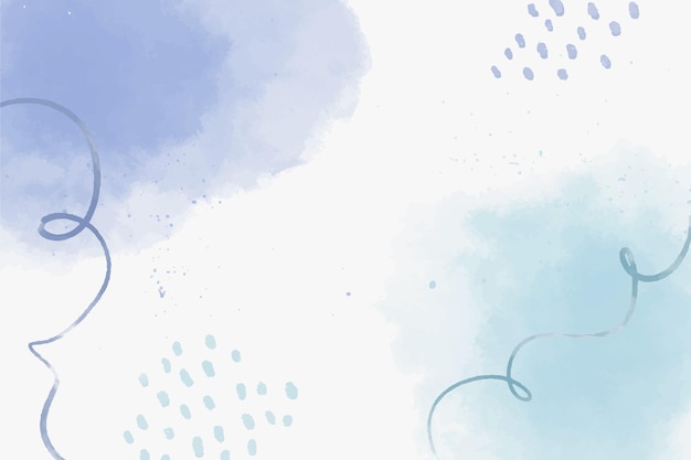 Free vector watercolor blue abstract shapes background