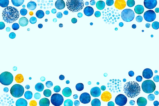 Watercolor blue dots background