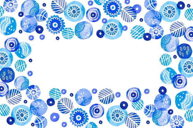 Watercolor blue dots background