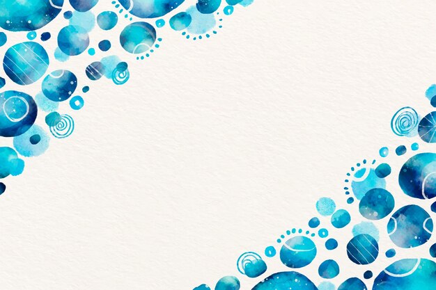 Watercolor blue dots background