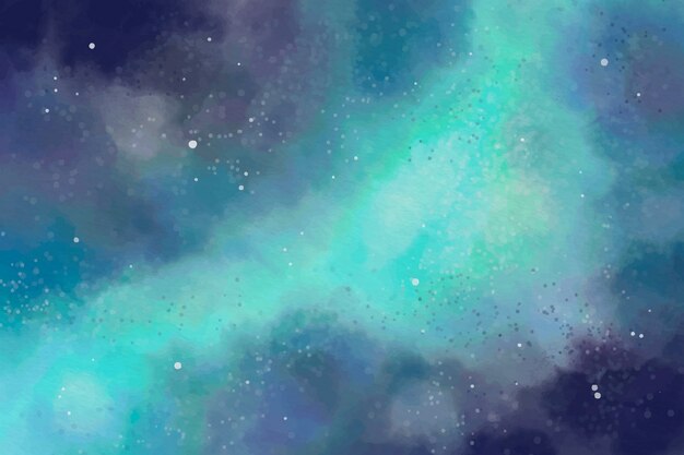 Watercolor blue galaxy background