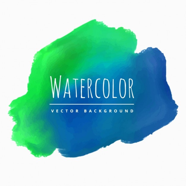 Watercolor blue green stain background