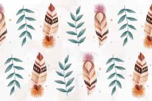 Free vector watercolor boho background