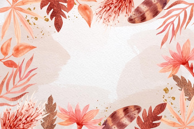 Watercolor boho background