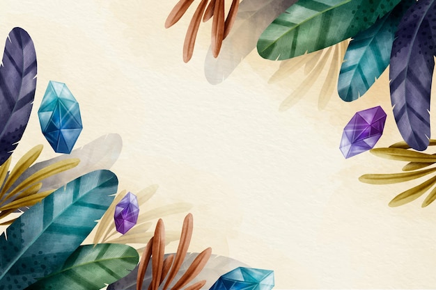 Watercolor boho background