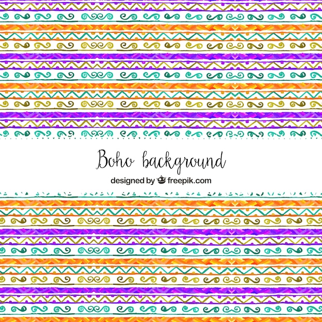 Free vector watercolor boho decorative background