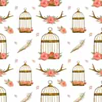 Free vector watercolor boho pattern design