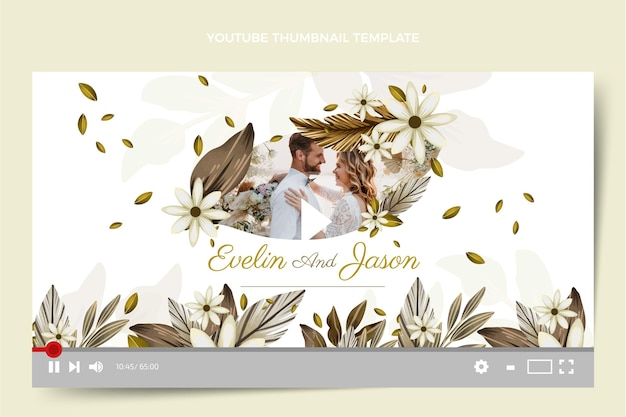 Watercolor boho wedding youtube thumbnail