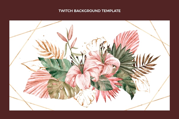 Watercolor bohowedding twitch background