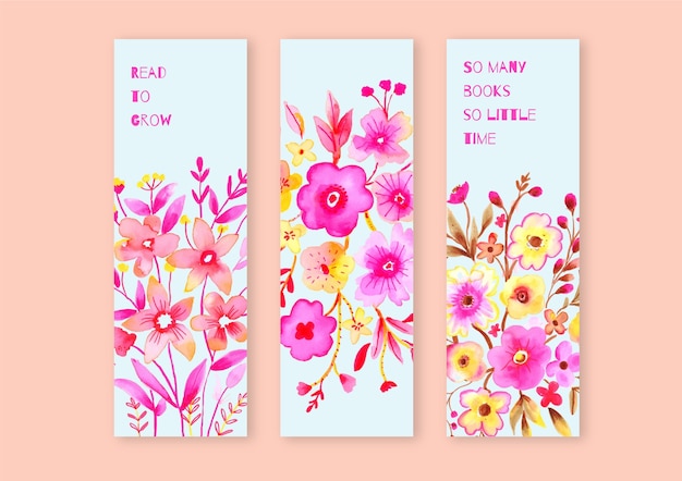 Watercolor bookmark design