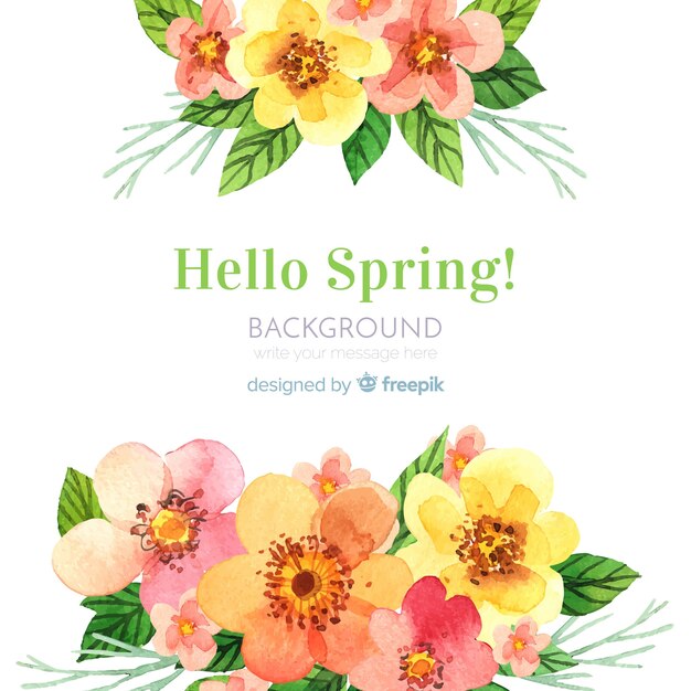 Watercolor botanical background