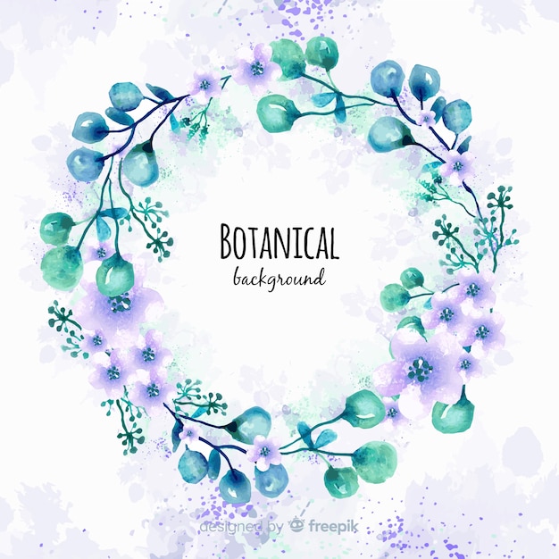 Watercolor botanical background