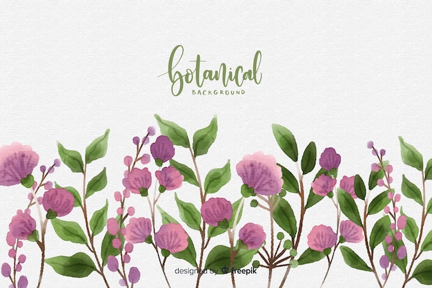 Free vector watercolor botanical background