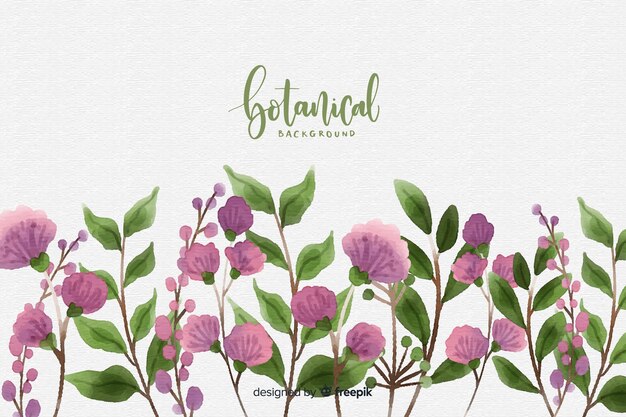 Watercolor botanical background