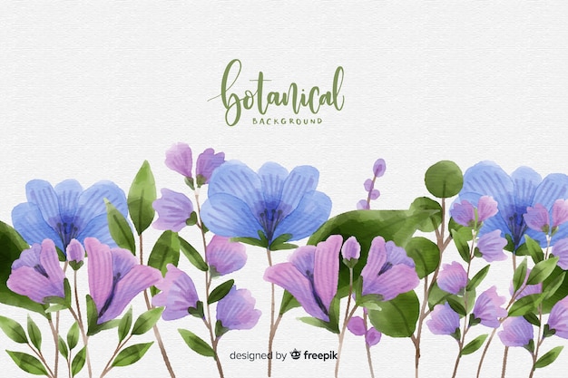 Free vector watercolor botanical background