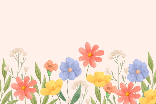 Free vector watercolor botanical garden background