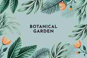 Free vector watercolor botanical garden background