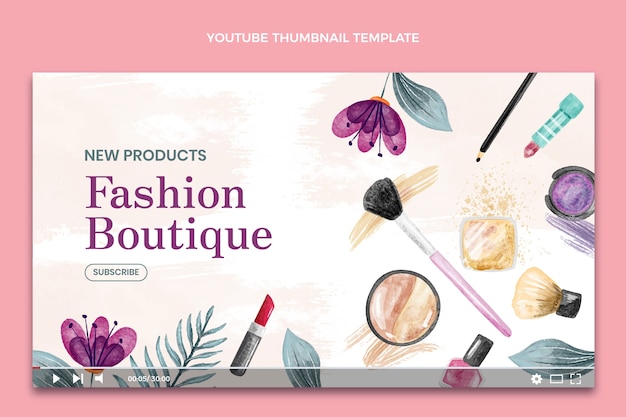 Free vector watercolor  boutique design template