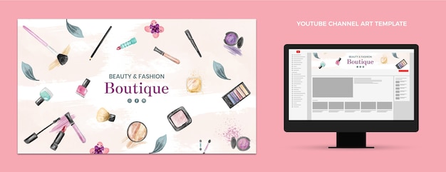 Free vector watercolor  boutique design template