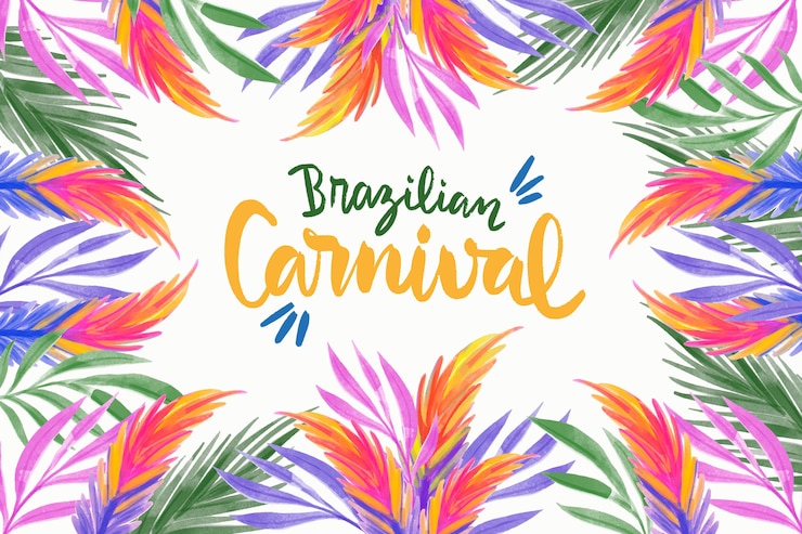 Free Vector watercolor brazilian carnival background