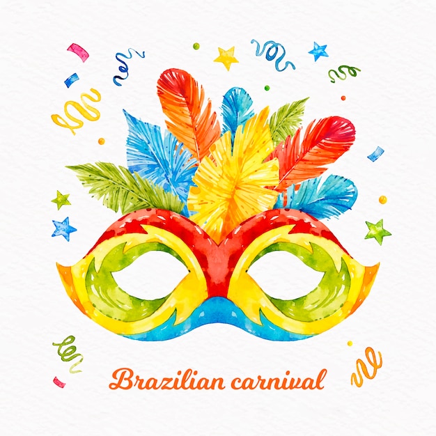 Acquerello concetto di carnevale brasiliano