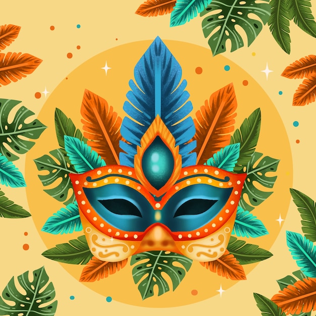 Free vector watercolor brazilian carnival illustration