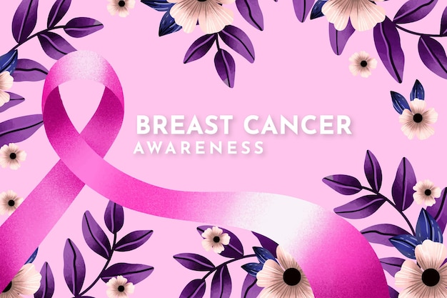 Free vector watercolor breast cancer awareness month background