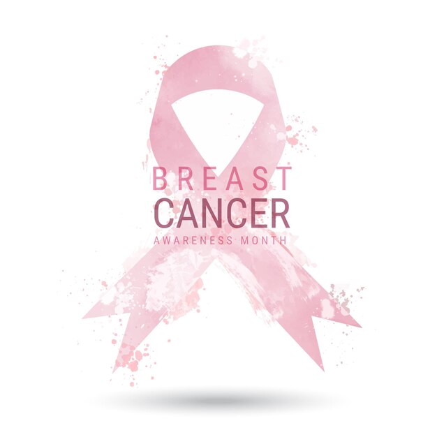 Free vector watercolor breast cancer awareness month illustration