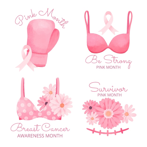 Premium Vector  Types of bras big vector set of pink lingerie