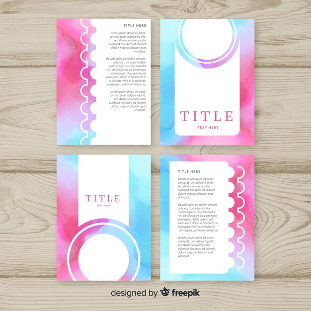 watercolor brochure template collection