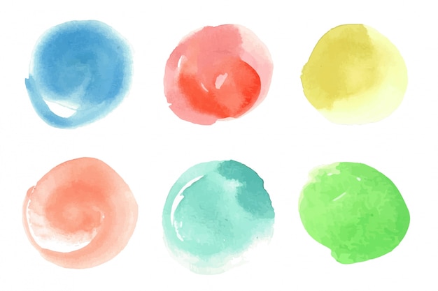 Free vector watercolor brush stroke collection