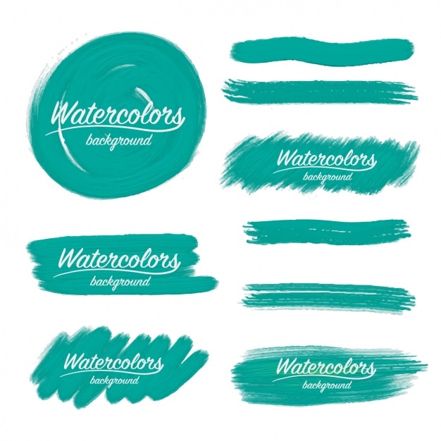 Free vector watercolor brush strokes design